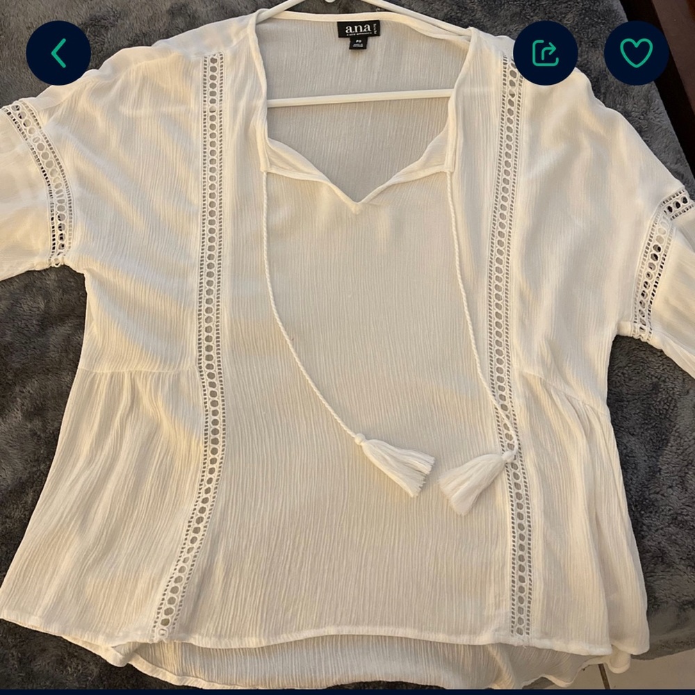 A.n.a loose hippy quarter length blouse